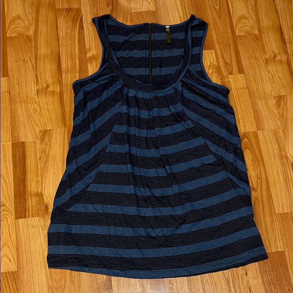 West Kei Navy and Black Striped Tank Top